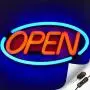Large Flashing LED Neon Open Sign Light for Businesses with Remote Control – Extra Bright Lightweight & Energy Efficient - for Restaurants Offices Retail Shops Window Storefronts – Blue - Red