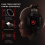 RUNMUS Gaming Headset for PS4, Xbox One, PC Headset w/Surround Sound, Noise Canceling Over Ear Headphones with Mic & LED Light, Compatible with PS5, PS4, Xbox One, Switch, PC, PS3, Mac, Laptop, Red