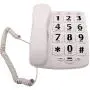 Large Button Corded Phone for Elderly, JeKaVis J-P02 Amplified Phones for Hearing Impaired Seniors, Wall Mountable Landline Phone with Speakerphone and Speed Dial Memory, White