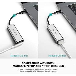 ELECJET AnyWatt USB C Adapter Compatible with MacBook MagSafe Charger, Type-C to MagSafe Converter for Thunderbolt Cinema Display Charging M1 MacBook Pro Air (Grey)