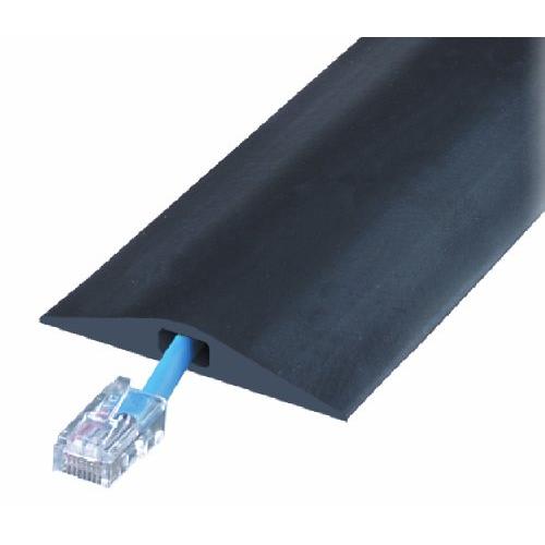 Powerback RFD1-10 Durable Rubber Single channel Duct Protector, Black, 10 Length