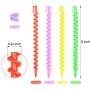 Emoly 60 Pieces Plastic Spiral Hair Perm Rod Spiral Rod Barber Hairdressing Hair Rollers Salon Tools for Women and Girls