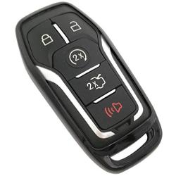 Black TPU Key Fob Cover Case Remote Holder Skin Glove for Ford Fusion F-150 Edge Explorer Mustang Lincoln MKZ MKC 3/4/5 Buttons Smart Key(NOT fit Flip/Folding key)