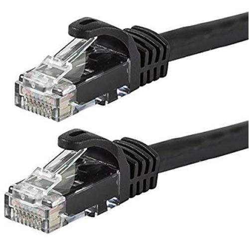 Monoprice 109788 Flexboot Cat6 Ethernet Patch Cable - Network Internet Cord - RJ45, Stranded, 550Mhz, UTP, Pure Bare Copper Wire, 24AWG, 75ft, Black