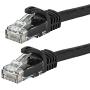 Monoprice 109788 Flexboot Cat6 Ethernet Patch Cable - Network Internet Cord - RJ45, Stranded, 550Mhz, UTP, Pure Bare Copper Wire, 24AWG, 75ft, Black