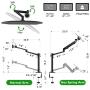 viozon Monitor and Laptop Mount, 2-in-1 Adjustable Dual Monitor Arm Desk Stand, Single Gas Spring Arm with Laptop Tray for 12-17'' Laptop. Single Arm Stand/Holder for 17-32'' Computer Monitor(3L-Pro-b)