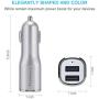 Tranesca 4.8A/24W 2 USB Port Car Charger Compatible with iPhone X 8 7 6S 6 Plus, 5 SE 5S 5 5C, Samsung Galaxy S9 S8 S7 S6 Edge, Note 8 4, LG G6 G5 V10 V20, HTC,Nexus, iPad Pro and More-Silver Tranesca 4.8A/24W 2 USB Port Car Charger Compatible with iPhone X 8 7 6S 6 Plus, 5 SE 5S 5 5C, Samsung Galaxy S9 S8 S7 S6 Edge, Note 8 4, LG G6 G5 V10 V20, HTC,Nexus, iPad Pro and More-Silver