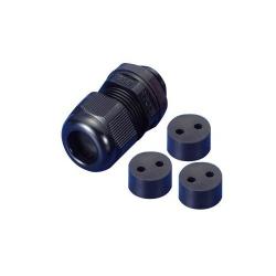 Morris 22244 Multi Conductor Cable Gland, Nylon, NPT Thread, 1'' Thread Size, 2 Holes, 0.252''-0.343'' Cable Size
