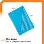 WD 1TB My Passport Portable External Hard Drive, Blue - WDBYVG0010BBL-WESN