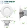 Freelicht 10 Pack 5/6 Inch Slim LED Downlight with Junction Box, 15W=110W, 1200 LM, Dimmable, 4000K Cool White Recessed Lighting, Simple Retrofit Installation - ETL