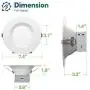 Freelicht 10 Pack 5/6 Inch Slim LED Downlight with Junction Box, 15W=110W, 1200 LM, Dimmable, 4000K Cool White Recessed Lighting, Simple Retrofit Installation - ETL