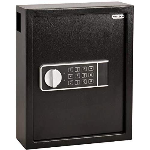 ANSLOCK 48 Hooks Key Cabinet with Digital Lock,Wall Mounted Key Lock Box Ideal for Homes Hotels Schools & Businesses