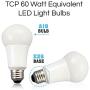 TCP LA927KND6 LED Light Bulbs 60 Watt Equivalent | Energy Efficient (9W) Non-Dimmable A19 Shape E26 medium base, 6 pack, Soft White, 6 Count