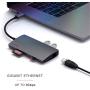 Satechi Aluminum Multi-Port Adapter V2 - 4K HDMI (60Hz), Gigabit Ethernet, USB-C Charging, SD/Micro Card Readers, USB 3.0 - Compatible with 2020 MacBook Air, 2020 MacBook Pro (Space Gray)