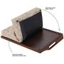Rossie Home Lap Tray with Detachable Pillow, Serving Tray - Espresso Bamboo - Style No. 76102