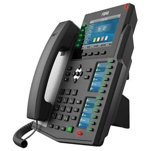 Fanvil X6U 6 line Ultra-Elegant Gigabit Triple Color Screen Phone,60 DSS