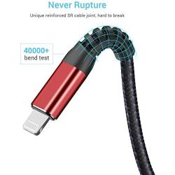 (2pack) iPhone Charger 3ft for Apple MFi Certified, Lightning Cable 3 feet Charging Cables, Fast iPhone USB Cord for iPhone 11/11Pro/11Max/ X/XS/XR/XS Max/8/7/6/5S/SE/iPad Mini Air (Red)