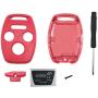Cutting Not Required - Replacement Key Fob Shell Case Fit for Honda Accord Civic Ex Pilot CR-V 4 Buttons Keyless Entry Remote Car Key Housing with Screwdriver (Red)