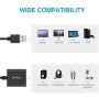 TechRise USB Audio Adapter External Stereo Sound Card with 3.5mm Headphone and Microphone Jack for Windows, Mac, Linux, PC, Laptops, Desktops