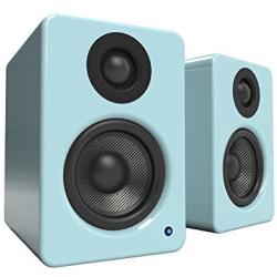 Kanto 2 Channel Powered PC Gaming Desktop Speakers – 3'' Composite Drivers 3/4'' Silk Dome Tweeter – Class D Amplifier - 100 Watts - Built-in USB DAC - Subwoofer Output - YU2GT (Gloss Teal)
