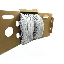 CAT6E Riser (CMR), 1000ft, UTP 24AWG, Solid Bare Copper, 600MHz, ETL Verified, Bulk Ethernet Cable in White by Digilink Global