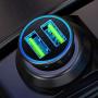 Quick Charge 3.0 Car Charger Mini 30W 4.8A Metal Dual USB Ports QC 3.0 Car Charger Adapter Flush Fit Fast Charge Car Adapter for iPhone 11/XR/Xs/Max/X/8/7, iPad Pro/Air 2/Mini, Galaxy, LG and More