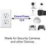 15ft Power Extension Cable Compatible with Wyze Cam v3 Indoor Outdoor, Blink, Echo, Many More. - White -