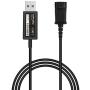 Call Center Office Headset Quick Disconnect QD Cable to USB Plug Adapter Compatible with Plantronics Headset QD Connector Plug to Any Computer Laptop VOIP Softphone
