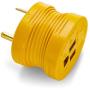 Camco PowerGrip Durable Electrical Adapter - Easy Grip for Simple and Safe Use, 30 AMP Male 15 AMP Female (55233), Yellow|Yellow