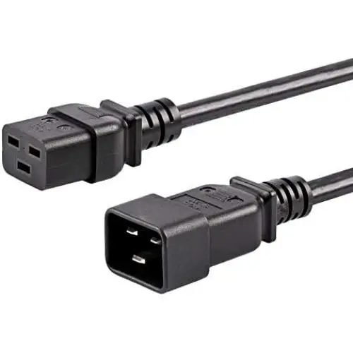 StarTech.com 10 ft Heavy Duty 14 AWG Computer Power Cord - C19 to C20-14 AWG Power Cable - IEC 320 C19 to IEC 320 C20 Extension Cord