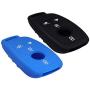 Lcyam Silicone Remote Key Fob Covers Smooth Soft Rubber Case Fits for Mercedes-Benz A220 E63S AMG E-Class GLE 350 4MATIC 2019 2020 2021 (Black Blue)
