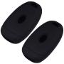 Lcyam Key Fob Cover Silicone Case Remote Holder Fits for 2019 2020 Hyundai Kona Santa Fe Veloster Sonata Keyless Smart Key 4 Button (Black Black)