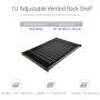 StarTech.com 1U Adjustable Vented Server Rack Mount Shelf - 175lbs - 19.5 to 38in Deep Universal Tray for 19'' AV/ Network Equipment Rack (ADJSHELF) , Black