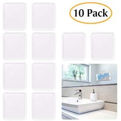 ZC GEL Universal Sticky Gel Pads (10 Pack), Removable Traceless Non Slip Mat Washable Reusable Anti Slip Pad for Car Dashboard Office Home Stick Anything Anywhere, Clear