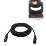 (5m) DMX Stage Light Cable,DJ XLR Cable,SinLoon 3-Pin Male XLR to 5-Pin Female XLR DMX Turnaround Connection for Blue Yeti Pro,Moving Head Light Par Light Spotlight with XLR Input & Output (3Male)