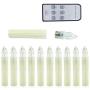 EuroFone LED Christmas Candlea Multi-Function Electronic Control LED Candle Light, 10pcs / Set (Warm White-Ivory)