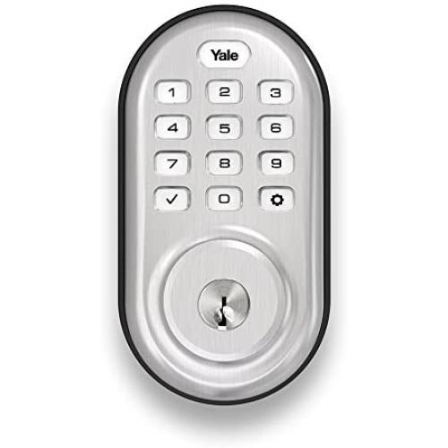 Yale Assure Lock with Z-Wave - Smart Keypad Deadbolt - Works with Ring Alarm, Samsung SmartThings, Wink and More (Hub required, sold separately) - Satin Nickel