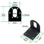 Befenybay 4PCS Black 37mm Diameter Motor Mounting Bracket + 4PCS 6mm Brass Hex Coupling with Screws (37mm)