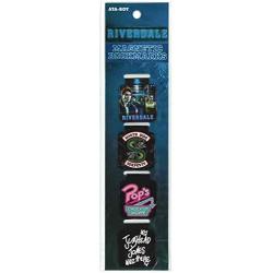 Ata-Boy Riverdale Set of 4 1'' Magnetic Page-Top Bookmarks