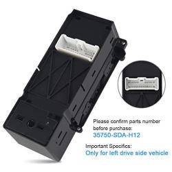 WMPHE Compatible with Window Switch Honda Accord Sedan 2003 2004 2005 2006 2007 Master Power Window Switch Front Left Driver Side Replaces# 35750-SDA-H12