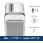 Fellowes LX22M Powershred Micro Cut 20 Sheet Paper Shredder (White) (5263201) & 35250 Powershred Performance Oil, 12 oz. Bottle w/Extension Nozzle