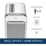 Fellowes LX22M Powershred Micro Cut 20 Sheet Paper Shredder (White) (5263201) & 35250 Powershred Performance Oil, 12 oz. Bottle w/Extension Nozzle