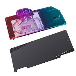 Bykski GPU Copper Water Cooling Block for EVGA RTX3090 RTX3080 FTW3 Ultra Gaming (5V LED GPU Block with Backplate)