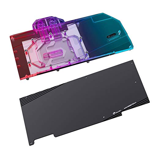 Bykski GPU Copper Water Cooling Block for EVGA RTX3090 RTX3080 FTW3 Ultra Gaming (5V LED GPU Block with Backplate)