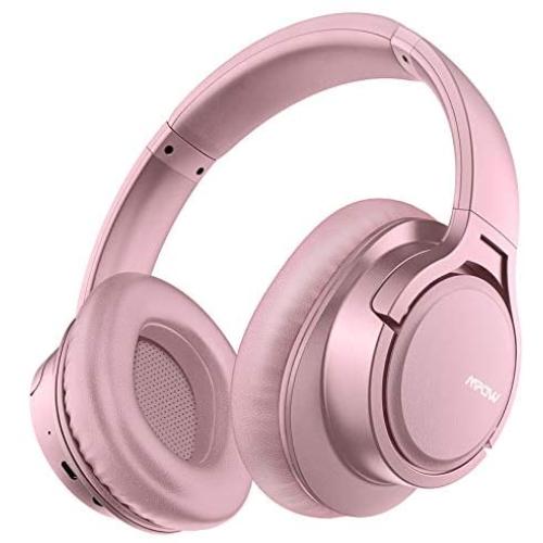 Mpow H7 Bluetooth Headphones, Comfortable Over Ear Wireless Headphones, HiFi Stereo Headset, Wireless Wired Mode, CVC6.0 Microphone for Kids, Adults, Cellphone, Online Class, Home Office, PC