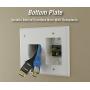 DataComm Electronics, Inc. 45-0023-WH Recessed Pro-Power Kit with Straight Blade Inlet - White, 2 gang with Power Kit
