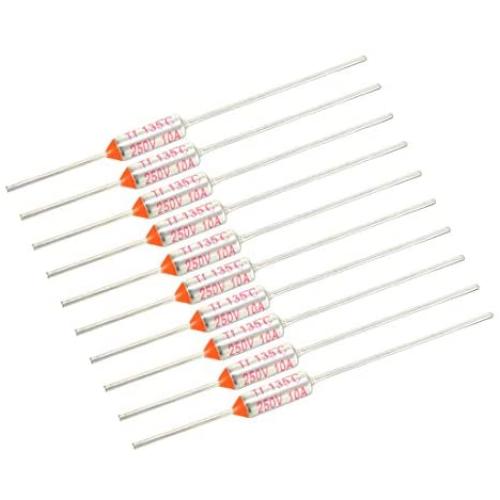 uxcell 250V 10A 135 Celsius Circuit Cut-off Temperature Thermal Fuse 10 Pcs