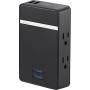 Rocketfish - 4-Outlet/2-USB Wall Tap Surge Protector - Black