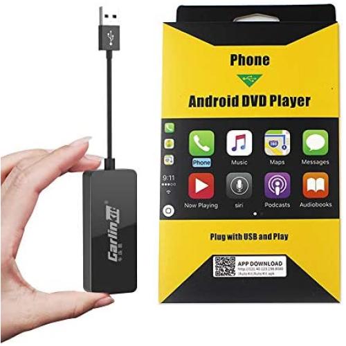 CarlinKit Wired CarPlay Dongle Android Auto for Car Radio with Android System Version 4.4.2 and Above, Install The AutoKit App in The Car System, Dongle Connect The Cars AutoKit app to get CarPlay