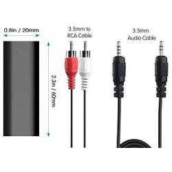 Golvery Ground Loop Noise Isolator, Auido Humming Hissing Buzzing Noise Filter Eliminator for Bluetooth Car Audio, Home, PC Stereo System with 3.5mm or RCA Aux Jack